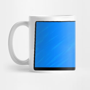 Bright Blue North Dakota Outline Mug